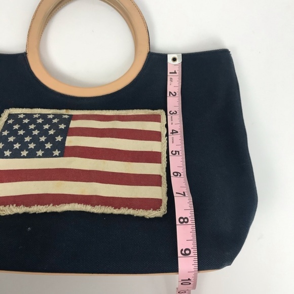 𝅺Amanda Smith Circle Handle American Flag Tote - Picture 14 of 15